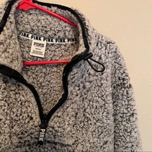 victoria secret pink half zip